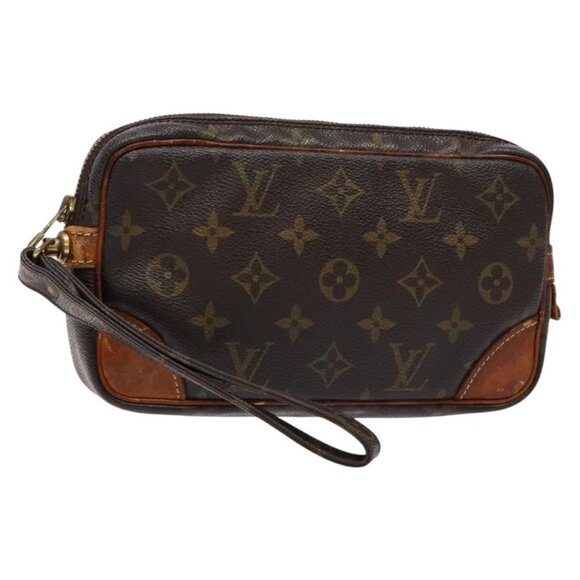 LOUIS VUITTON Monogram Marly Dragonne PM Clutch Bag M51827 LV Auth 140283 - Picture 1 of 16